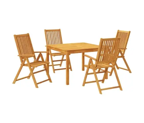 Sodo Valgomojo Komplektas, 5 Dalių, Akacijos Medienos Masyvas