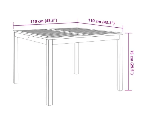 Sodo Valgomojo Komplektas, 5 Dalių, Akacijos Medienos Masyvas