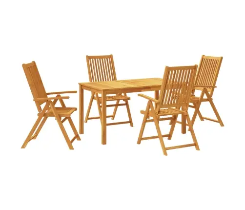 5-Daļīgs Dārza Mēbeļu Komplekts, Akācijas Masīvkoks Vidaxl 5-Daļīgs Dārza Mēbeļu Komplekts, Akācijas Masīvkoks Vidaxl