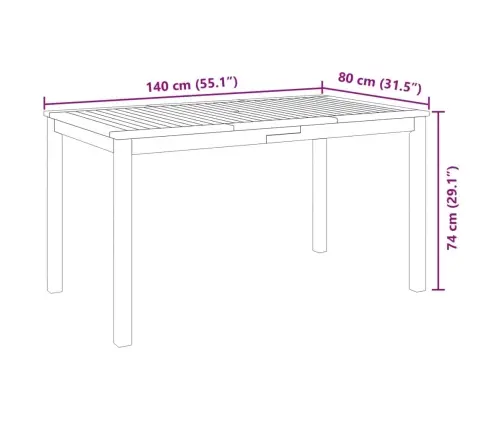 5-Daļīgs Dārza Mēbeļu Komplekts, Akācijas Masīvkoks Vidaxl 5-Daļīgs Dārza Mēbeļu Komplekts, Akācijas Masīvkoks Vidaxl