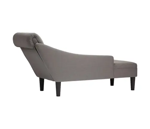 Poilsio Gultas Su Pagalve Ir Porankiu Dešinėje, Taupe, Audinys