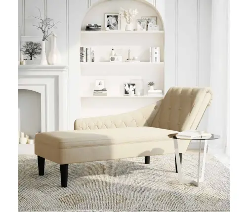 Zvilnis Ar Spilveniem Un Labo Roku Balstu, Krēmkrāsas Audums Vidaxl