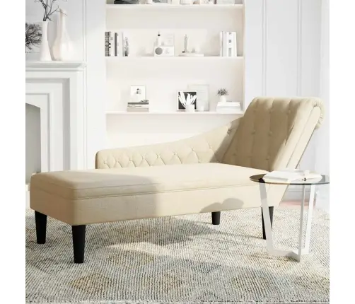 Zvilnis Ar Spilveniem Un Labo Roku Balstu, Krēmkrāsas Audums Vidaxl