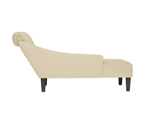 Zvilnis Ar Spilveniem Un Labo Roku Balstu, Krēmkrāsas Audums Vidaxl