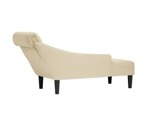 Zvilnis Ar Spilveniem Un Labo Roku Balstu, Krēmkrāsas Audums Vidaxl