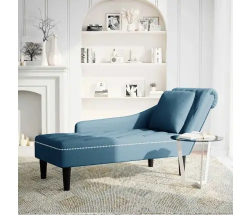 Zvilnis Ar Spilveniem Un Labo Roku Balstu, Zils Samts Vidaxl