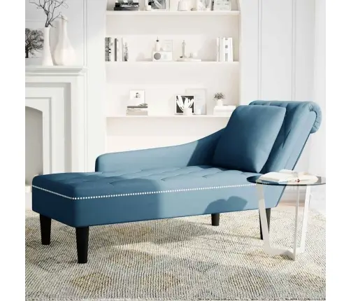 Zvilnis Ar Spilveniem Un Labo Roku Balstu, Zils Samts Vidaxl