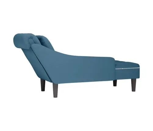 Zvilnis Ar Spilveniem Un Labo Roku Balstu, Zils Samts Vidaxl