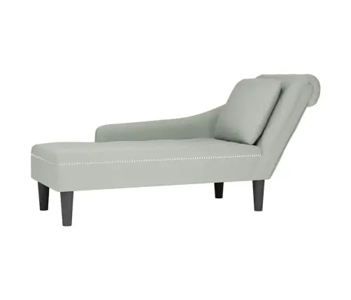 Zvilnis Ar Spilveniem Un Labo Roku Balstu, Gaiši Pelēks Samts Vidaxl