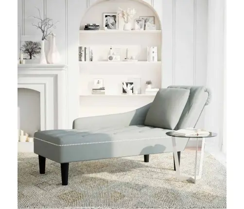 Zvilnis Ar Spilveniem Un Labo Roku Balstu, Gaiši Pelēks Samts Vidaxl