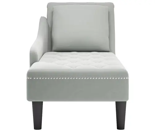 Zvilnis Ar Spilveniem Un Labo Roku Balstu, Gaiši Pelēks Samts Vidaxl