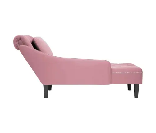 Kanapee Padja Ja Parema Käetoega Roosa Samet