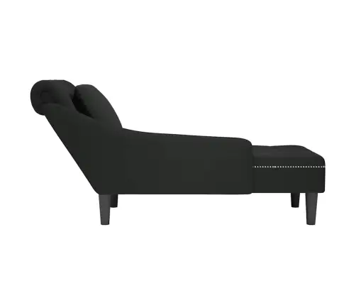 Kanapee Padja Ja Parema Käetoega Must Samet