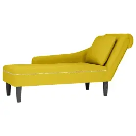 Zvilnis Ar Spilveniem Un Labo Roku Balstu, Dzeltens Samts Vidaxl