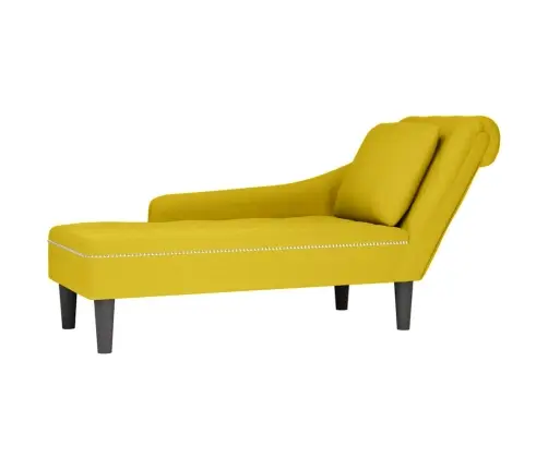 Kanapee Padja Ja Parema Käetoega Kollane Samet