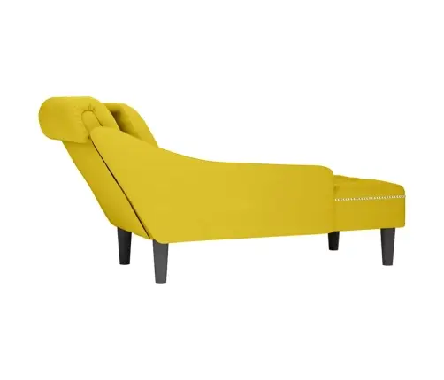 Kanapee Padja Ja Parema Käetoega Kollane Samet