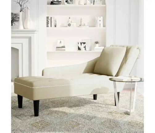 Kanapee Padja Ja Parema Käetoega Kreemjas Samet