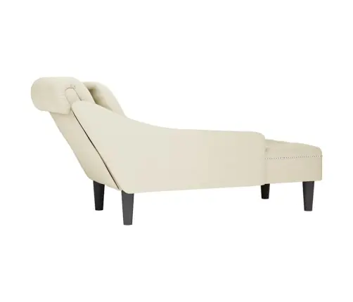 Kanapee Padja Ja Parema Käetoega Kreemjas Samet