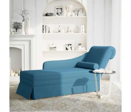 Kanapee Padja Ja Parema Käetoega, Sinine, Samet