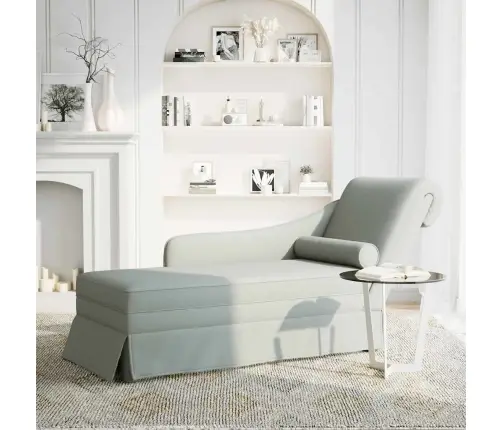 Zvilnis Ar Polsteris Un Labo Roku Balstu, Gaiši Pelēks Samts Vidaxl