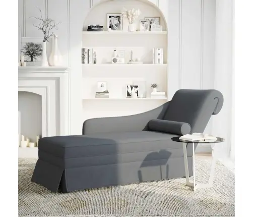 Zvilnis Ar Polsteris Un Labo Roku Balstu, Tumši Pelēks Samts Vidaxl