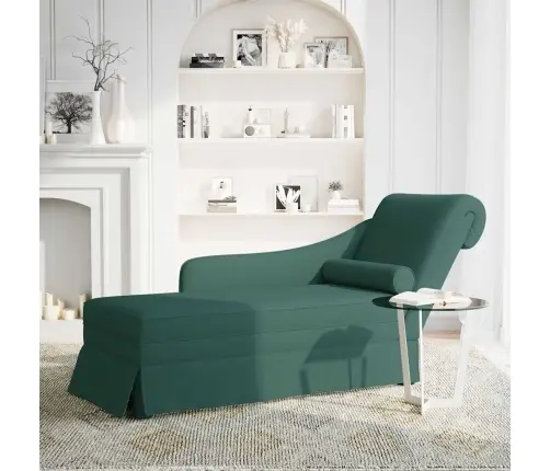 Zvilnis Ar Polsteris Un Labo Roku Balstu, Tumši Zaļš Samts Vidaxl