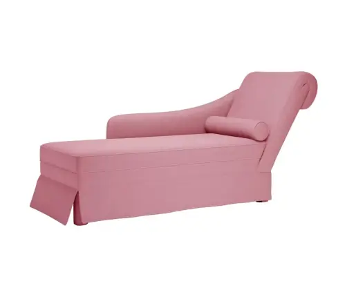 Poilsio Gultas Su Pagalve/Porankiu Dešinėje, Rožinė, Aksomas