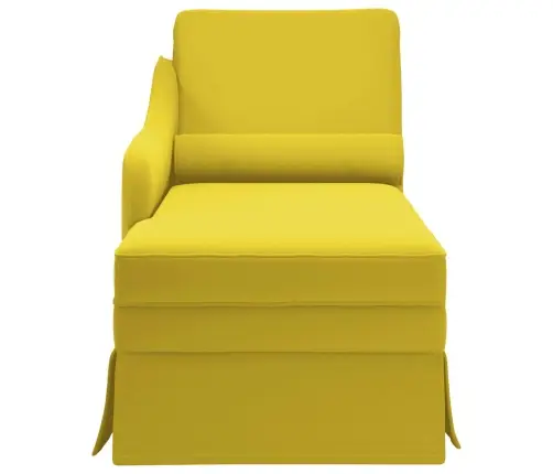 Kanapee Padja Ja Parema Käetoega, Kollane, Samet