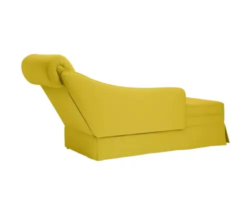 Kanapee Padja Ja Parema Käetoega, Kollane, Samet