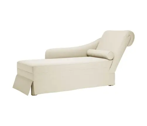 Poilsio Gultas Su Pagalve/Porankiu Dešinėje, Kreminė, Aksomas