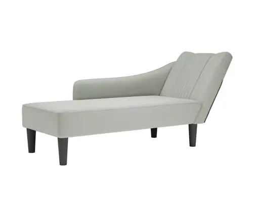 Zvilnis Ar Labo Roku Balstu Gaiši Pelēks Samts Vidaxl