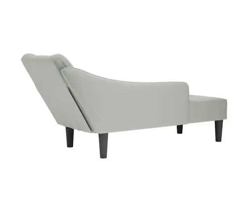 Zvilnis Ar Labo Roku Balstu Gaiši Pelēks Samts Vidaxl