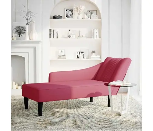 Kanapee Parema Käetoega Veinipunane Samet