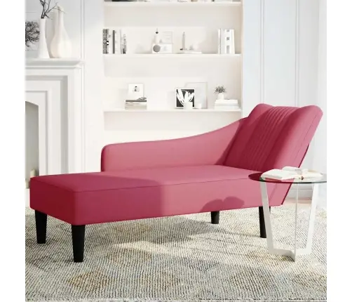 Kanapee Parema Käetoega Veinipunane Samet