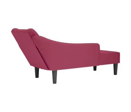 Kanapee Parema Käetoega Veinipunane Samet