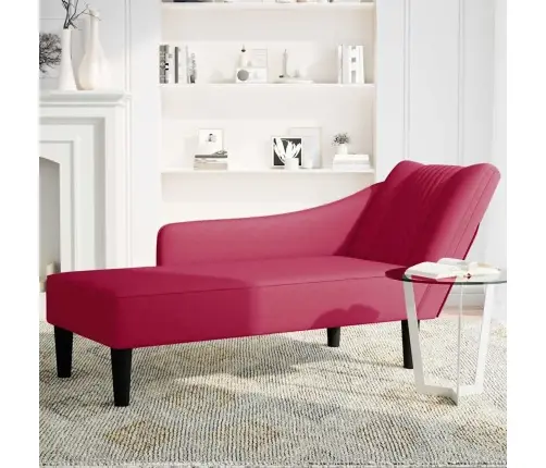 Kanapee Parema Käetoega Veinipunane Samet