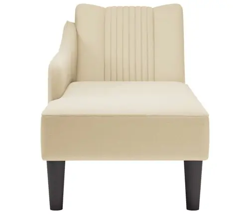 Poilsio Gultas Su Porankiu Dešinėje, Kreminė, Audinys