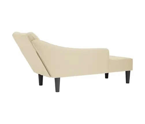 Poilsio Gultas Su Porankiu Dešinėje, Kreminė, Audinys