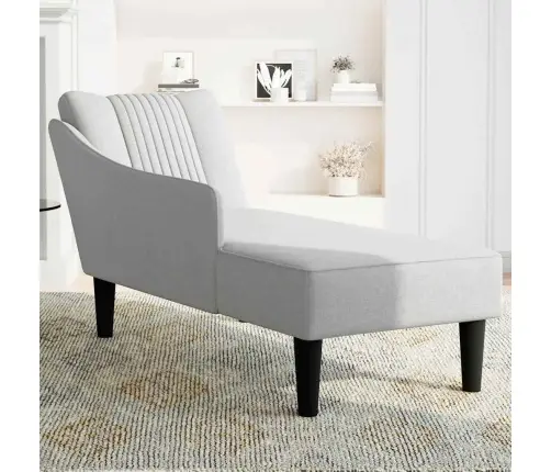 Poilsio Gultas Su Porankiu Dešinėje, Pilka, Audinys