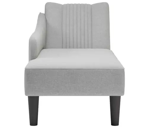 Poilsio Gultas Su Porankiu Dešinėje, Pilka, Audinys