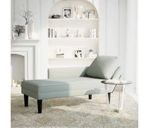 Kanapee Padja Ja Parema Käetoega Helehall Samet