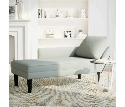 Kanapee Padja Ja Parema Käetoega Helehall Samet