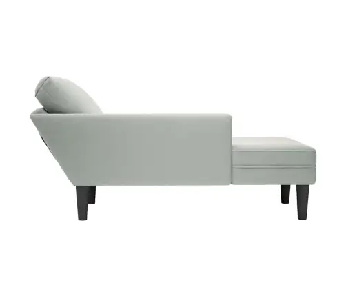 Kanapee Padja Ja Parema Käetoega Helehall Samet