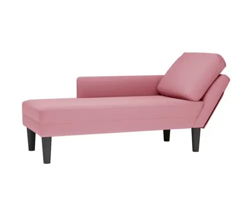 Kanapee Padja Ja Parema Käetoega Roosa Samet