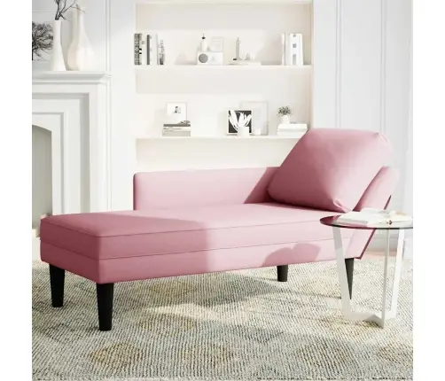 Kanapee Padja Ja Parema Käetoega Roosa Samet