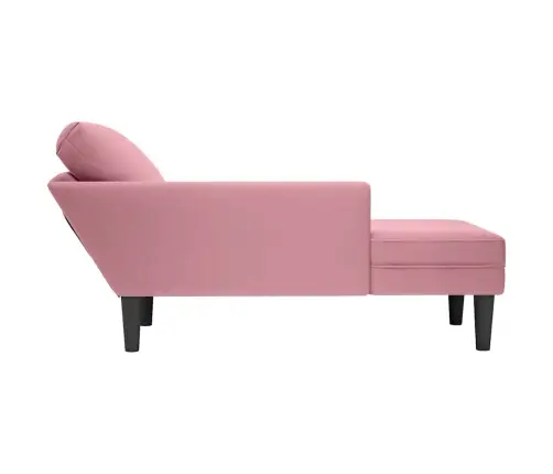 Kanapee Padja Ja Parema Käetoega Roosa Samet