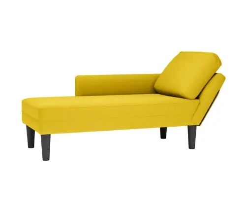 Kanapee Padja Ja Parema Käetoega Kollane Samet