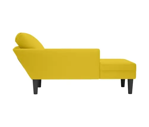 Kanapee Padja Ja Parema Käetoega Kollane Samet