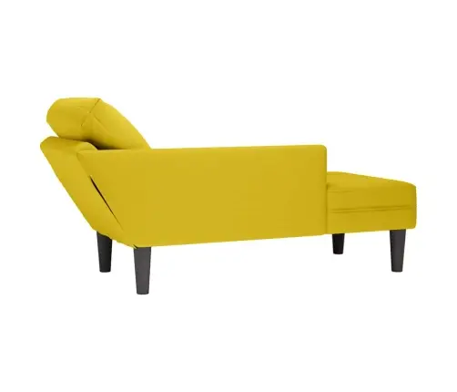 Kanapee Padja Ja Parema Käetoega Kollane Samet