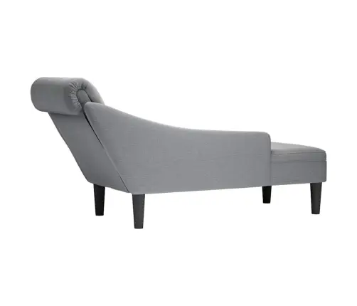 Kanapee Padja Ja Parema Käetoega Helehall Kangast